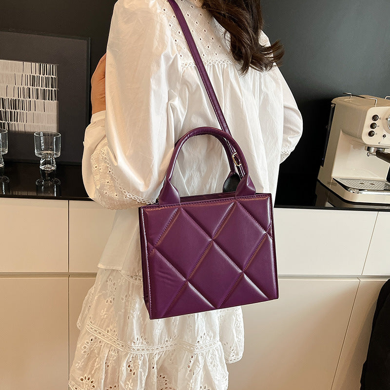 WoQuilted Faux Leather Handheld Tote Stornfield