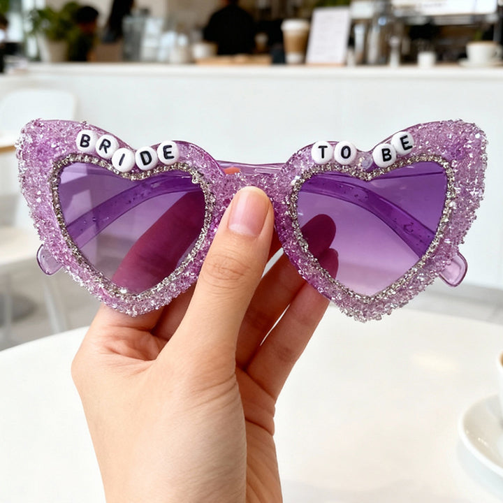 Rhinestone-Embellished Heart Sunglasses Stornfield
