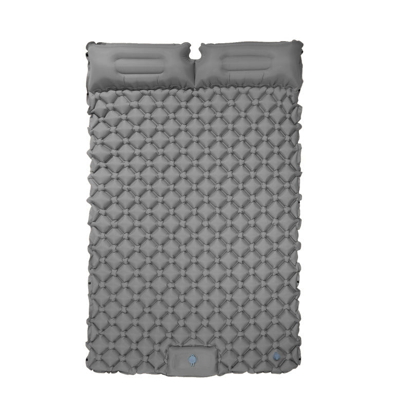 Comfortable double air mattress with integrated pillows Stornfield