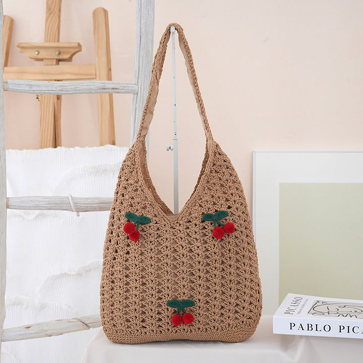 Handcrafted cotton shopper with fruity design Stornfield