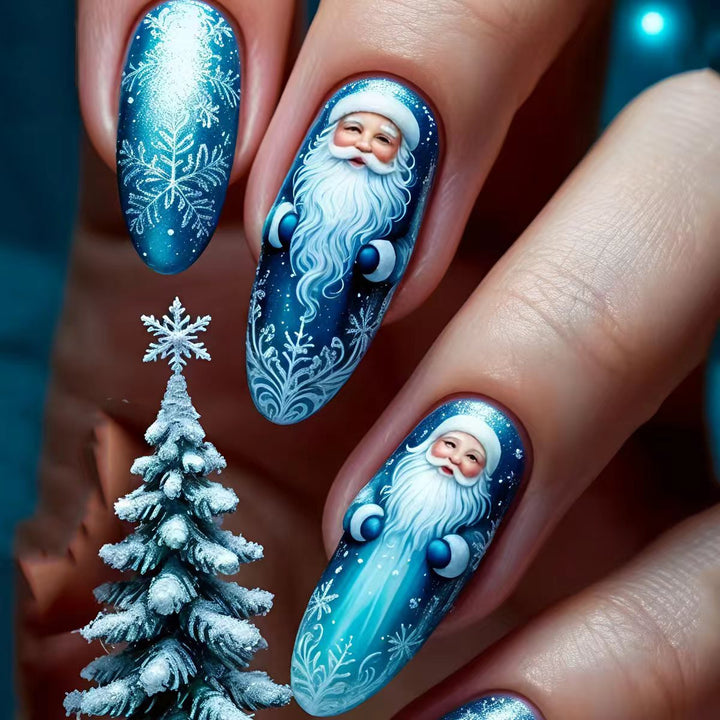 Artificial nails with festive Santa design Stornfield