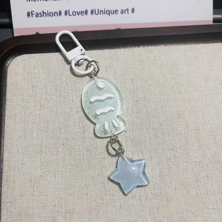 Playful keychain with fish and star motif Stornfield