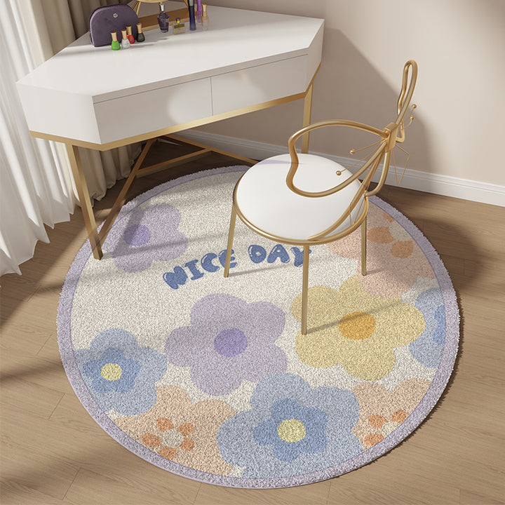 Playful Flower-Shaped Area Rug
