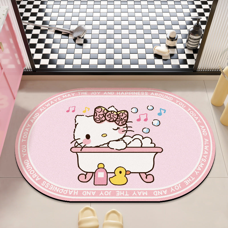 Hello Kitty Themed Soft Bathroom Mat