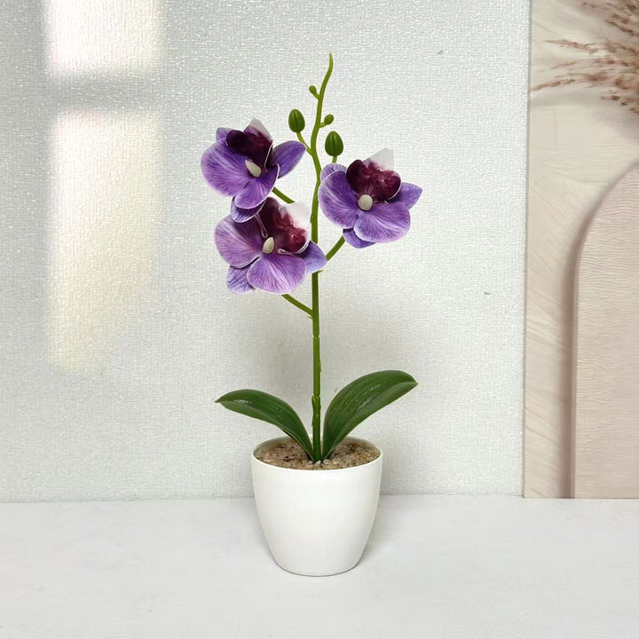 Elegant Faux Orchid Plant Arrangement
