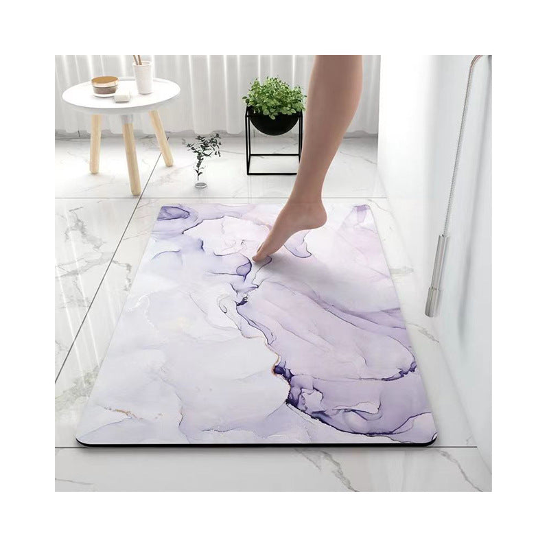Abstract Marble Design Bath Mat