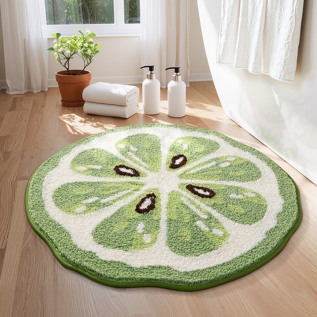 Decorative Lemon Shaped Rug for Home Decor