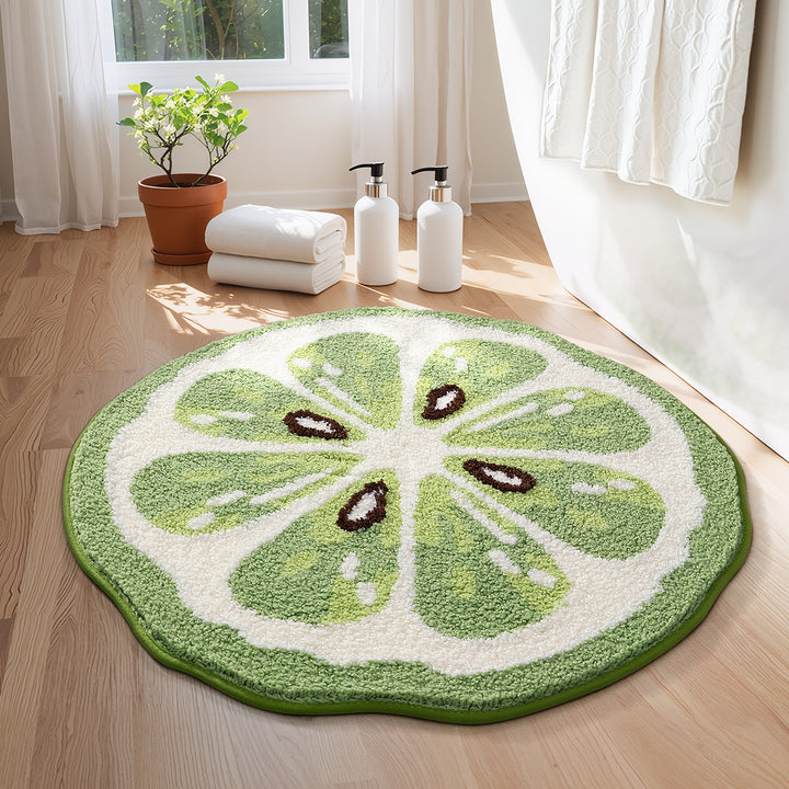 Decorative Lemon Shaped Rug for Home Decor