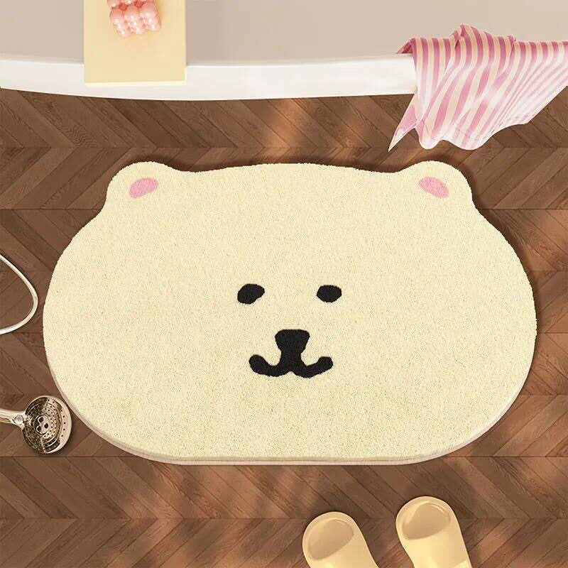 Playful Animal-Themed Bath Rug