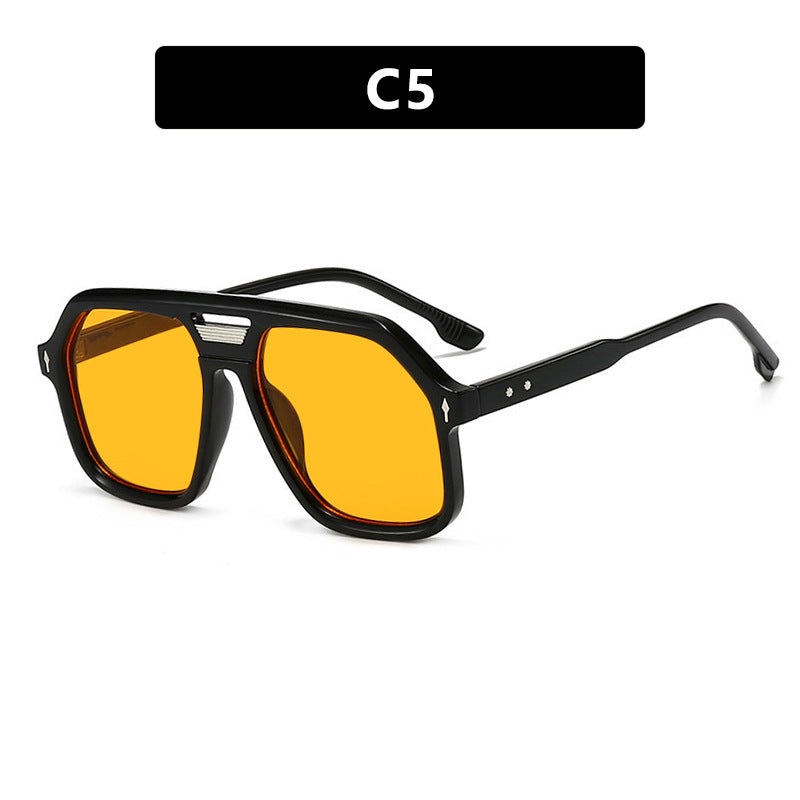 Women's oversized sunglasses with polygonal frame and UV protection Stornfield
