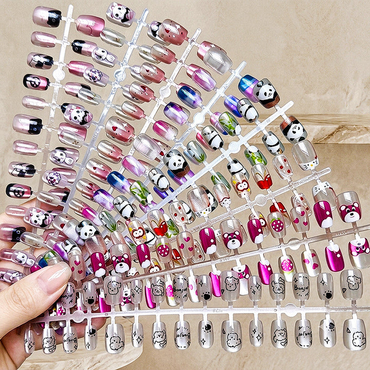 Playful Animal-Themed Press-On Nail Set