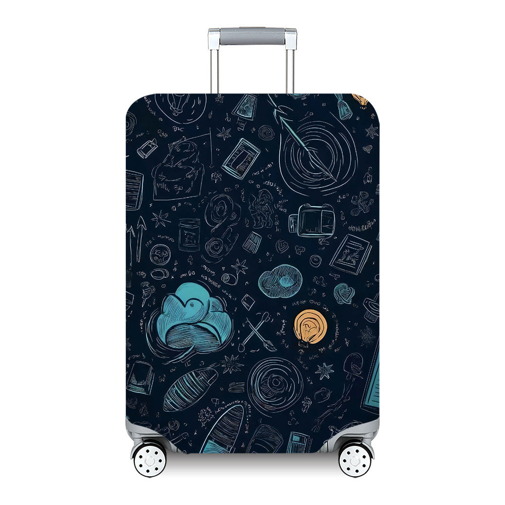Unisex hard-shell travel suitcase with artistic landscape design Stornfield