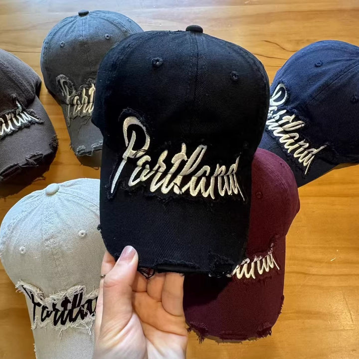 Unisex Distressed Denim Baseball Cap Stornfield