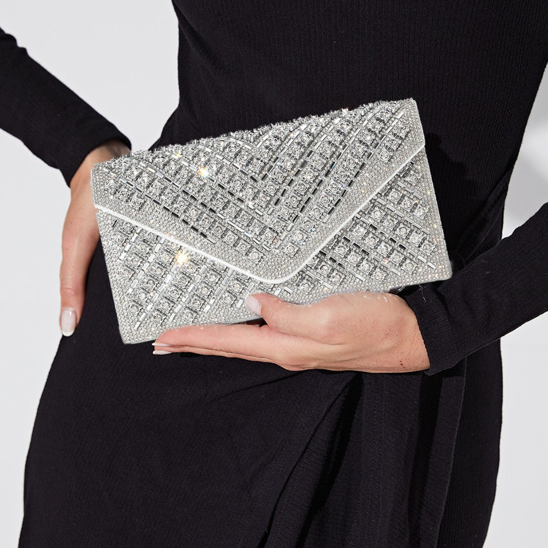 Crystal-Embellished Evening Clutch