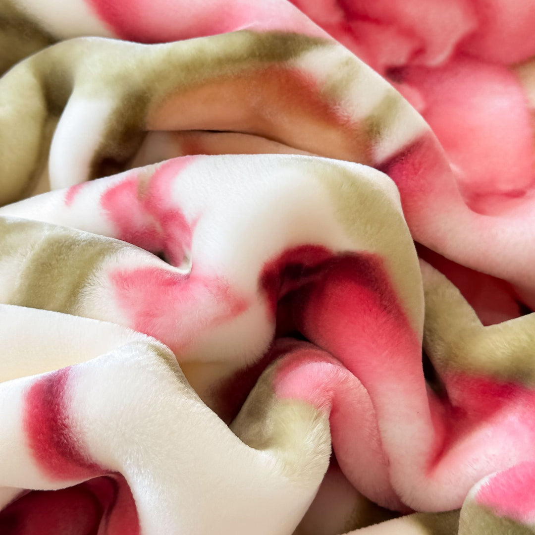 Floral Patterned Fleece Throw Blanket Stornfield