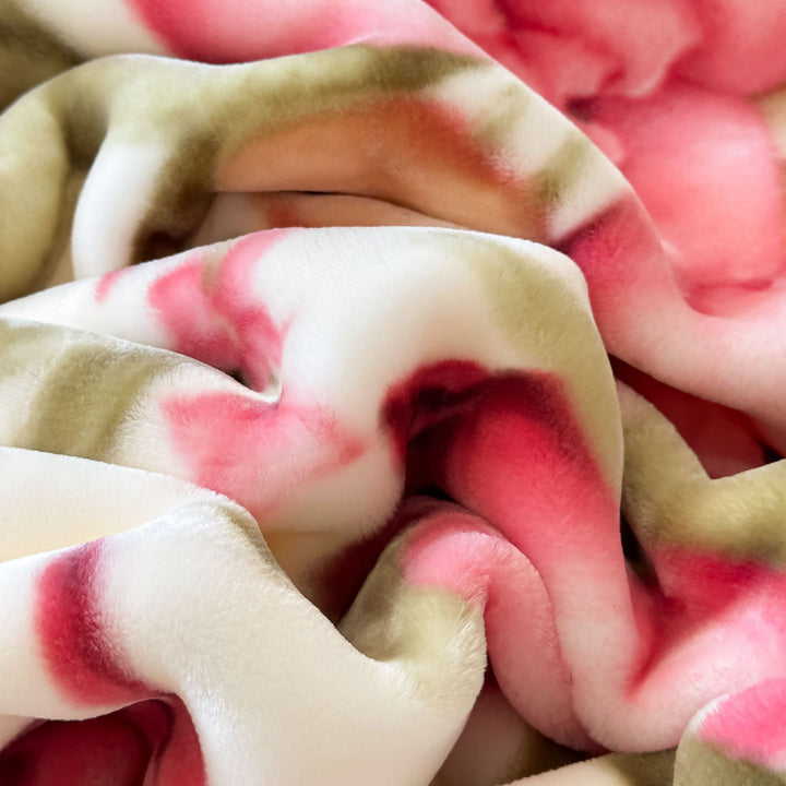 Floral Patterned Fleece Throw Blanket Stornfield