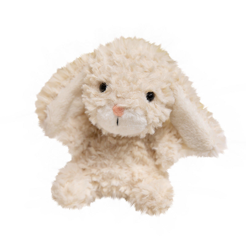 Plush Sitting Bunny Comforter with Microfiber Curly Fur Weighted Huggable Core & Embroidered Face Stornfield