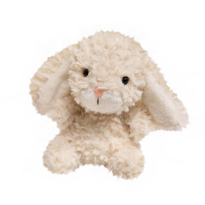 Plush Sitting Bunny Comforter with Microfiber Curly Fur Weighted Huggable Core & Embroidered Face Stornfield