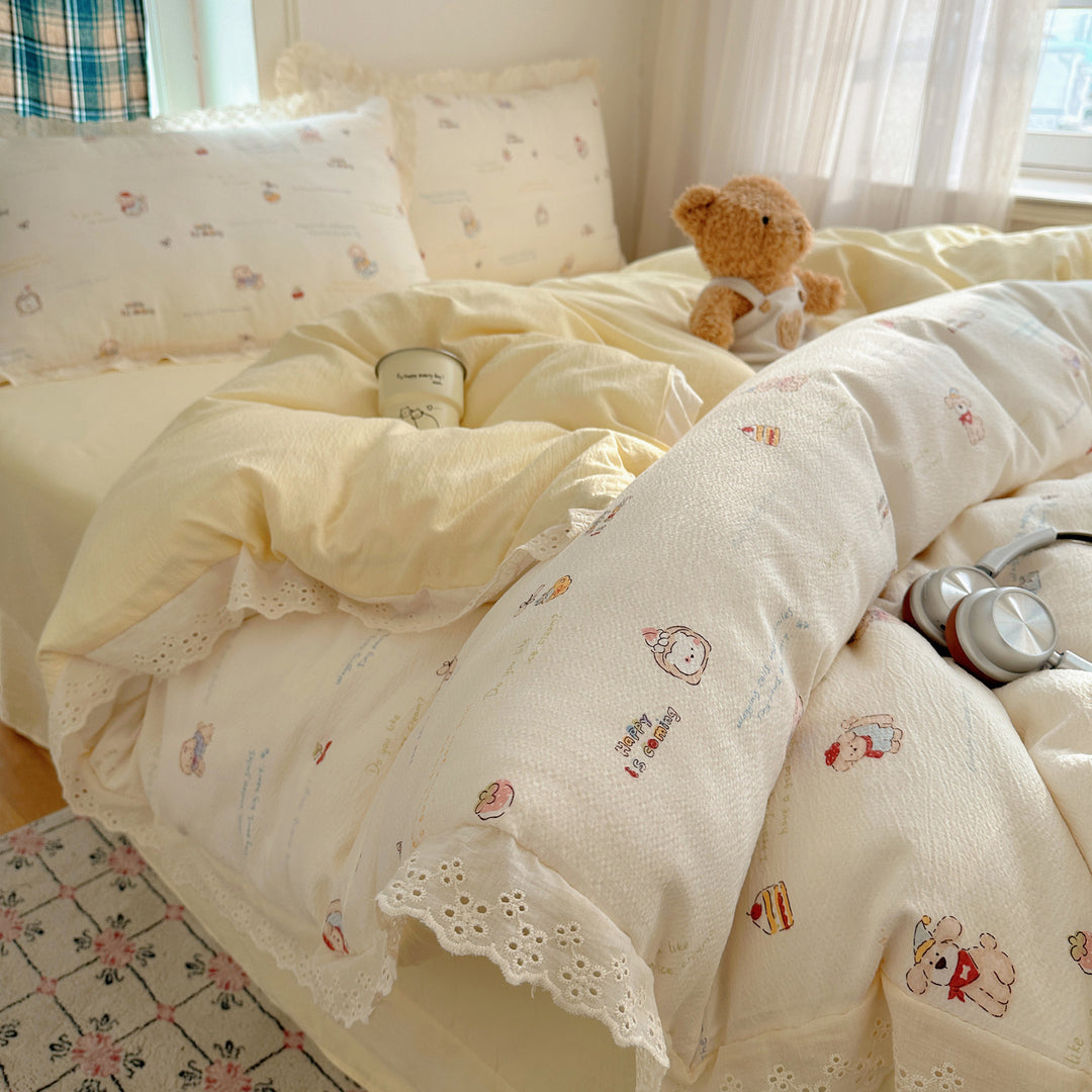Vintage Floral Patterned Duvet Cover Set