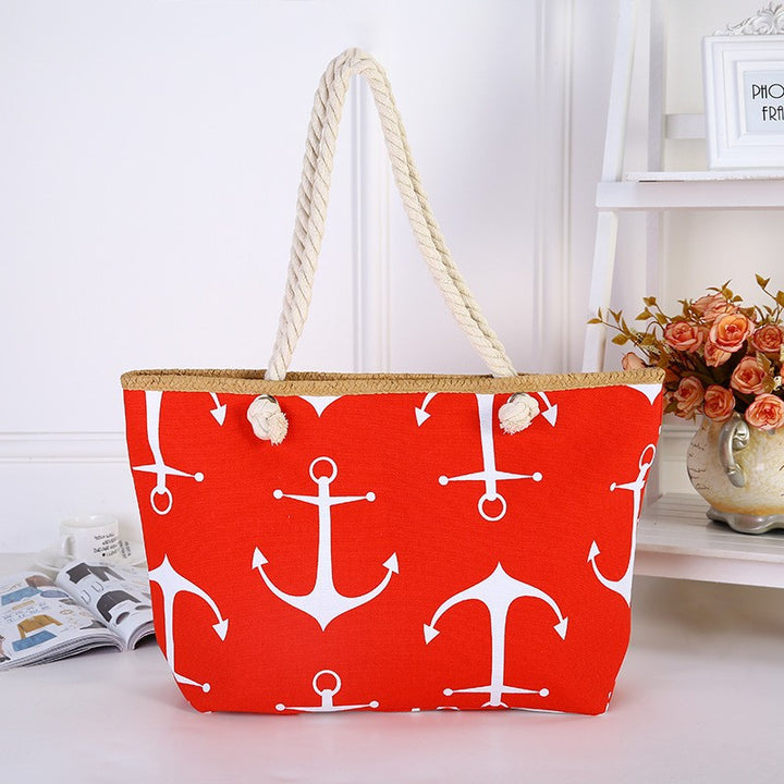 Large sailcloth bag with maritime anchor design Stornfield