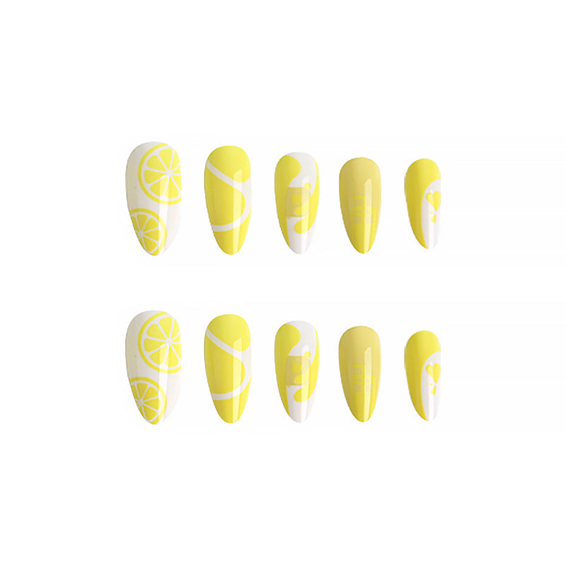 Artificial nails with fruity lime motif Stornfield