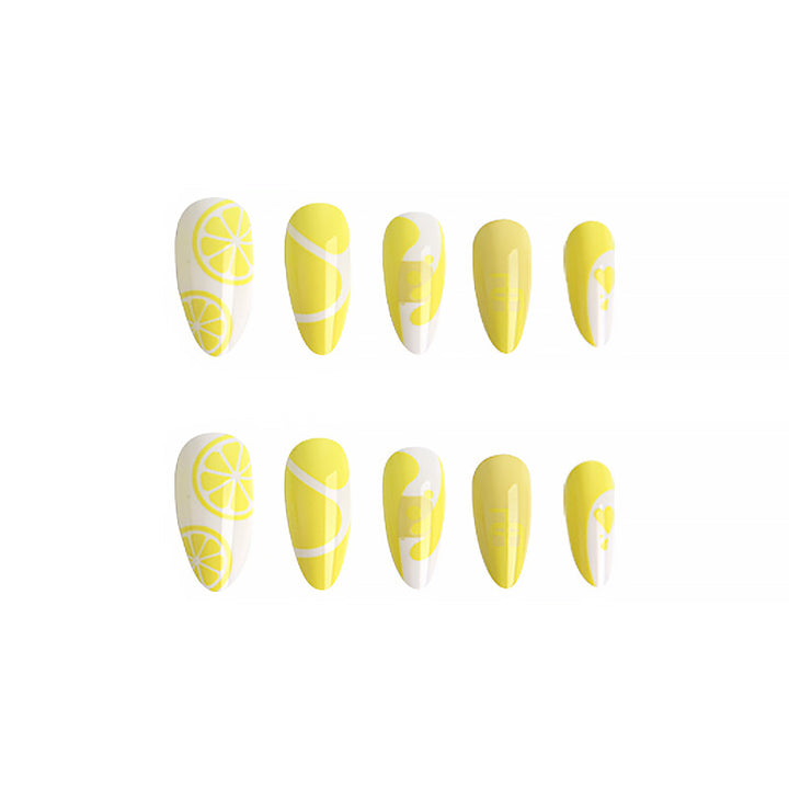 Artificial nails with fruity lime motif Stornfield