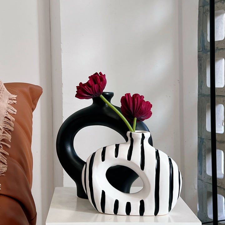 Artistic Abstract Ceramic Flower Vase for Home
