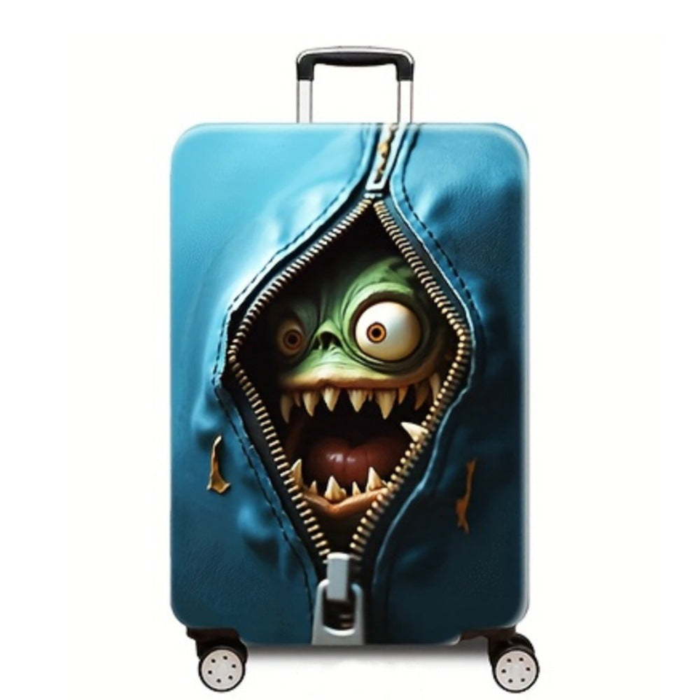 Women's Hard Shell Suitcase with Creative Monster Design Stornfield