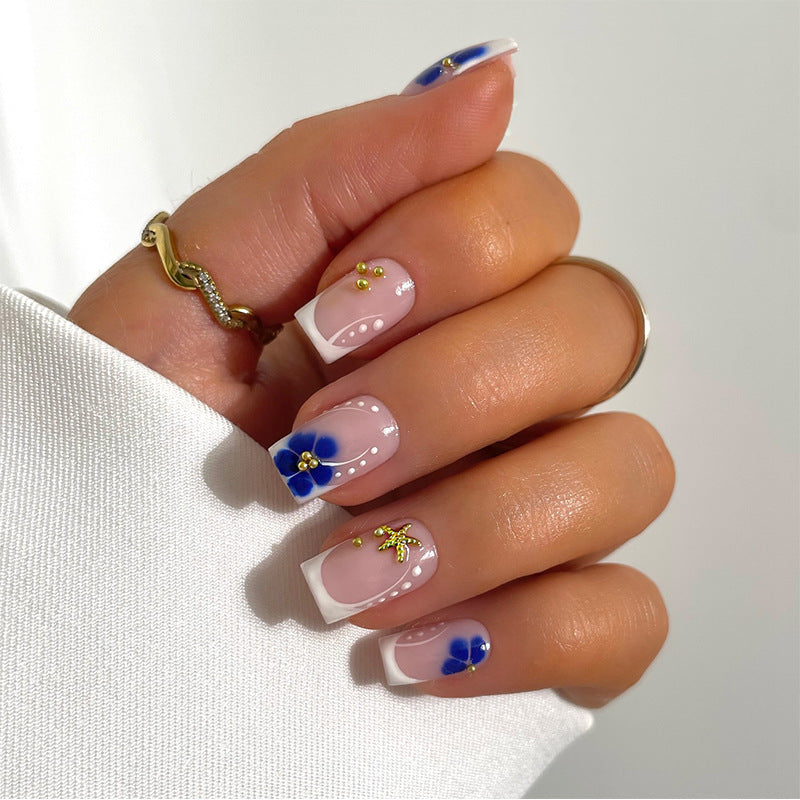 Artistic Floral Press-On Nail Art Stornfield