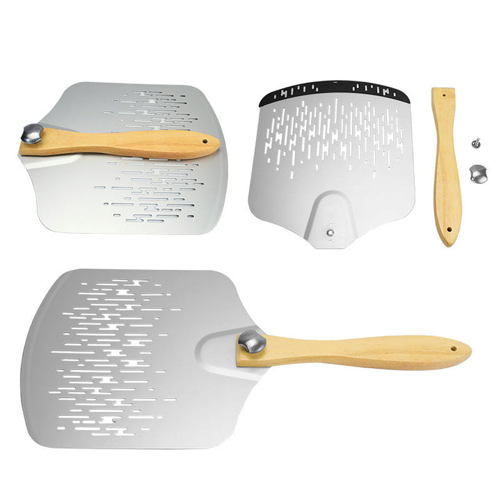 Ventilated Stainless Steel Pizza Peel with Ergonomic Beechwood Handle Stornfield