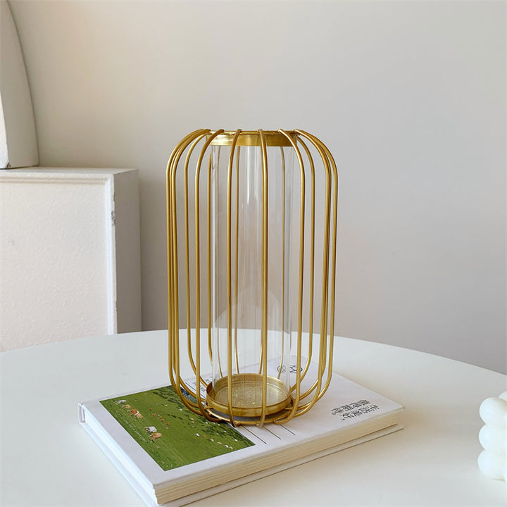 Modern Geometric Metal Vase