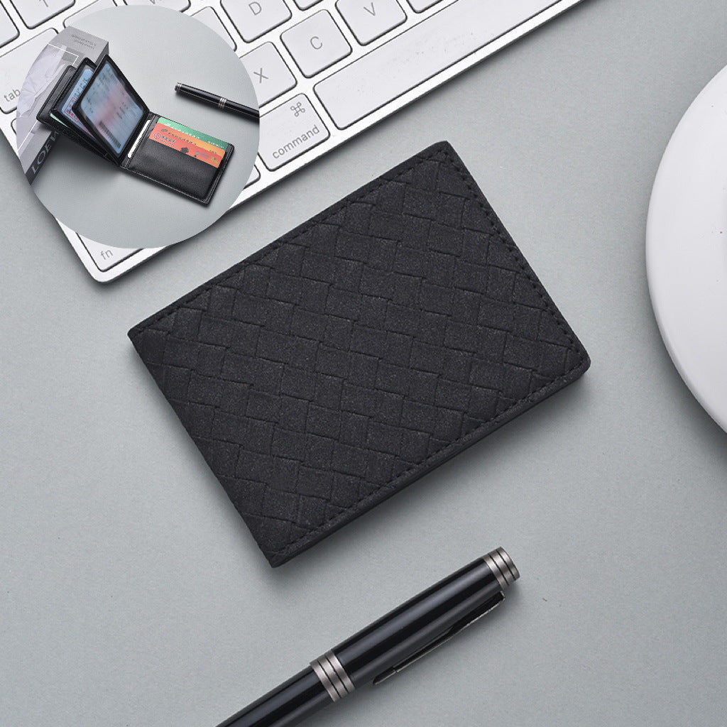 Stylish Woven Leather Cardholder Stornfield