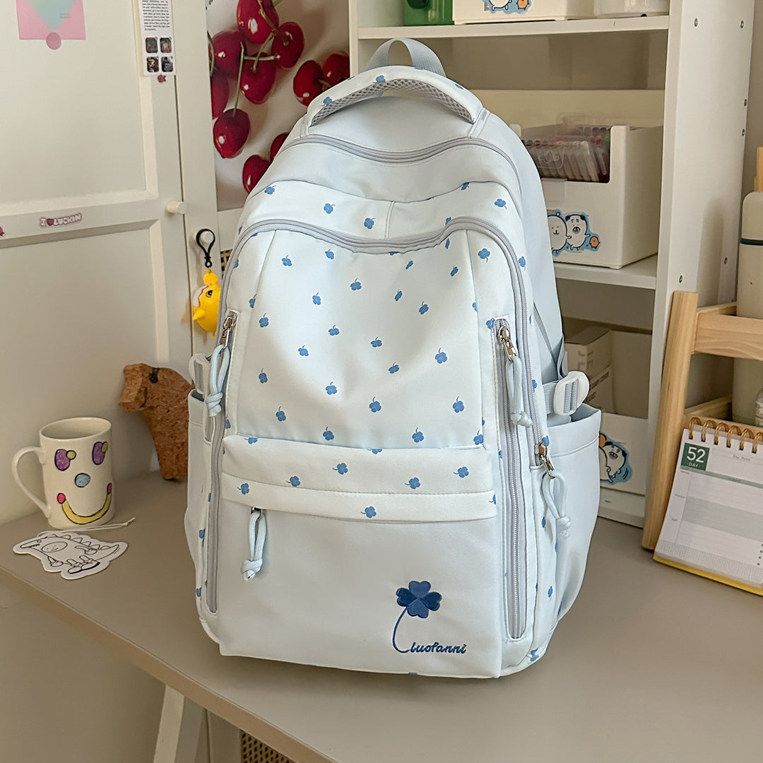 Playful Floral-Themed School Backpack Stornfield