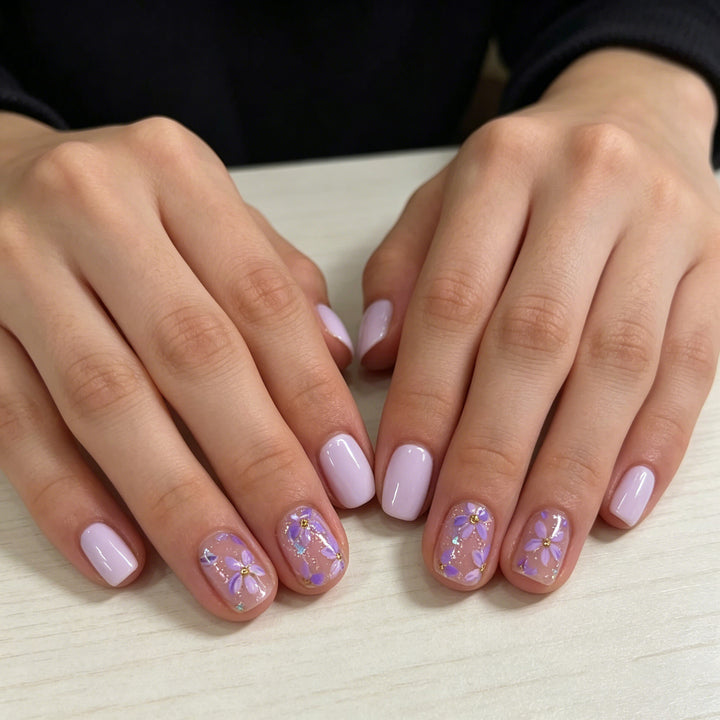 Floral Art Gel Nail Enhancements Stornfield