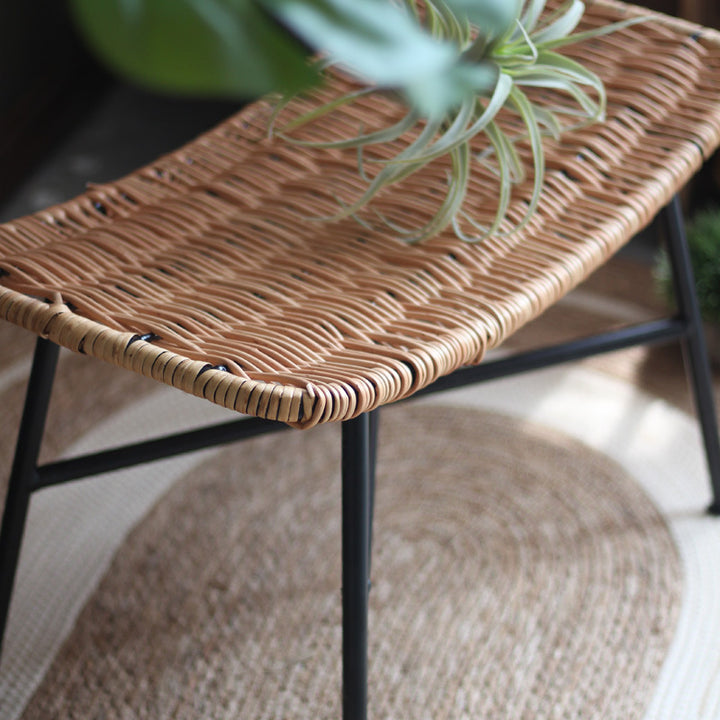 Modern Stool made of woven rattan Stornfield
