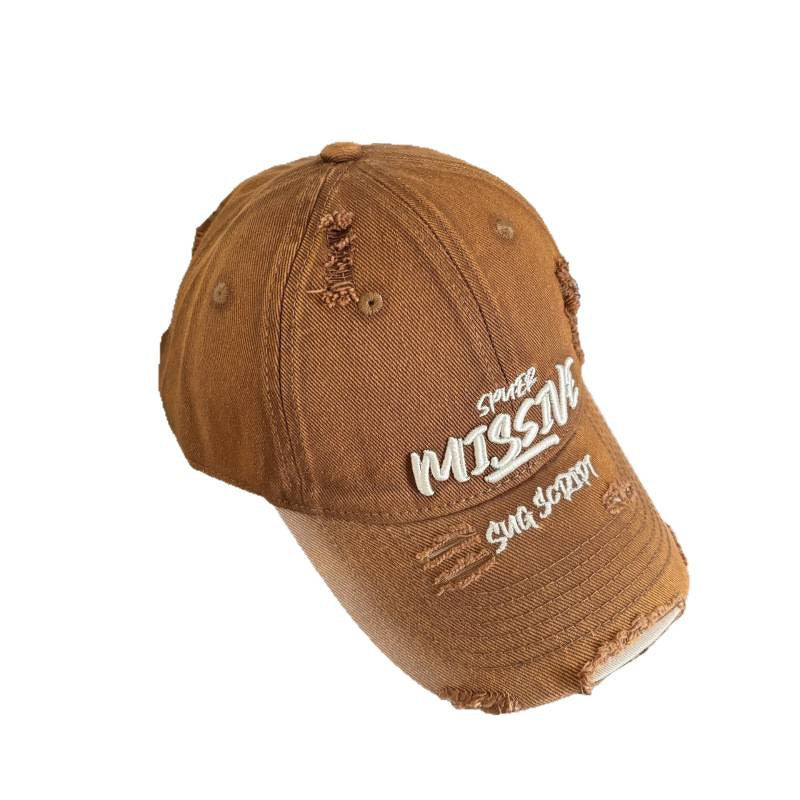 Women's Distressed Denim Adjustable Baseball Cap Stornfield