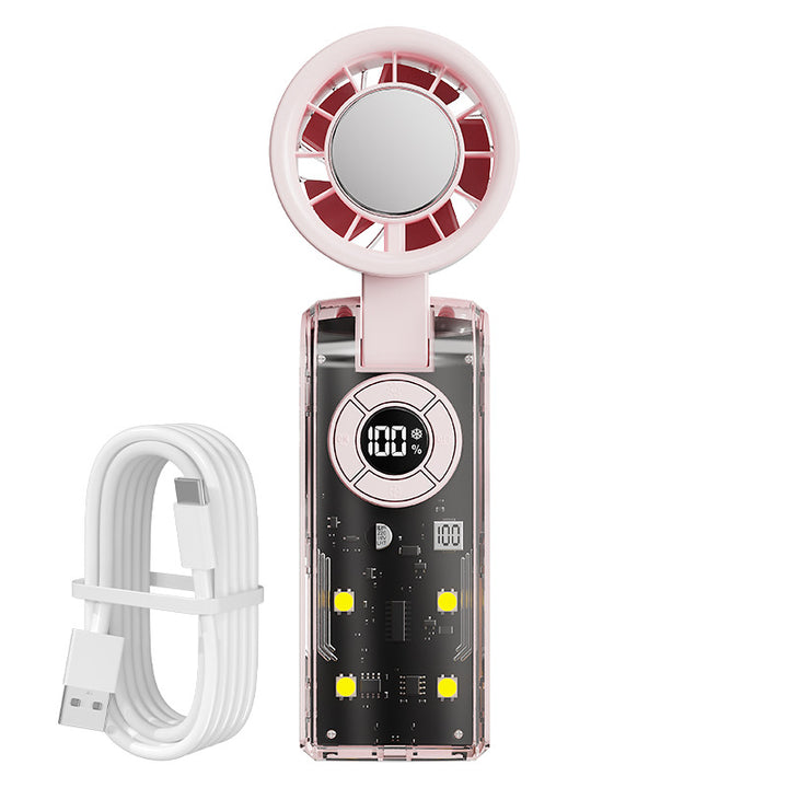 Ladies portable hand fan with integrated power bank Stornfield