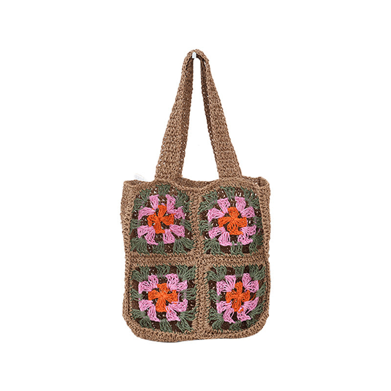 Handcrafted crochet bag with floral patterns Stornfield
