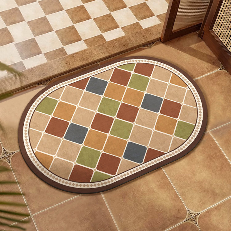 Colorful Patchwork Design Floor Mat Stornfield