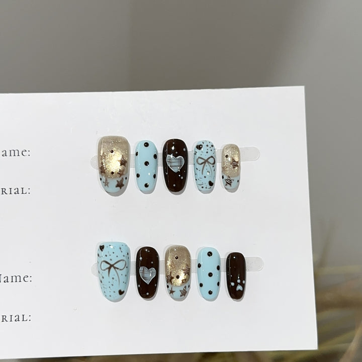 Decorative Themed Press-On Nail Set
