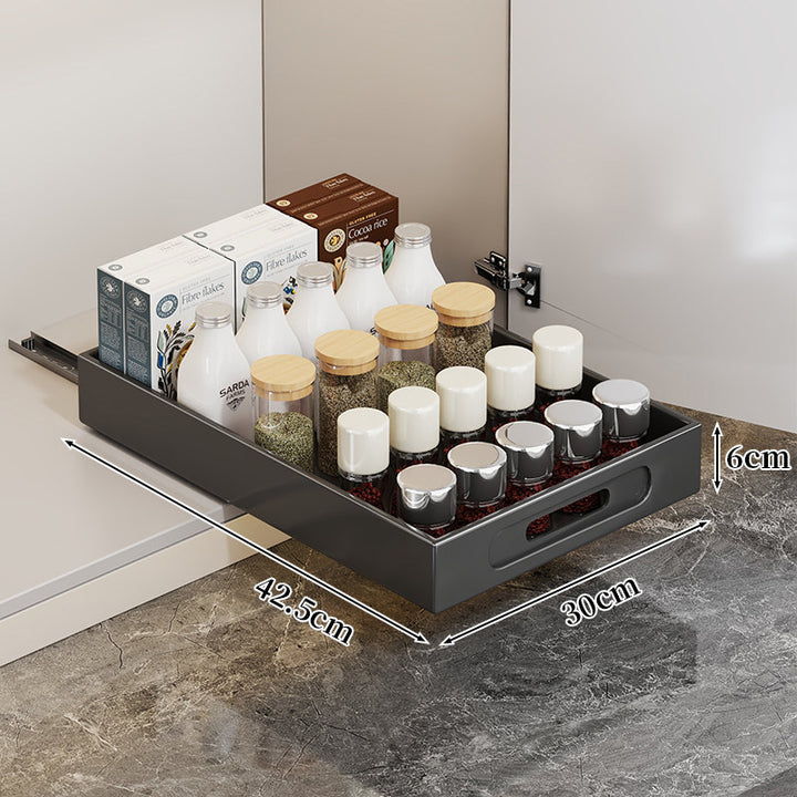 Sliding Pull-Out Kitchen Cabinet Storage Tray Organizer