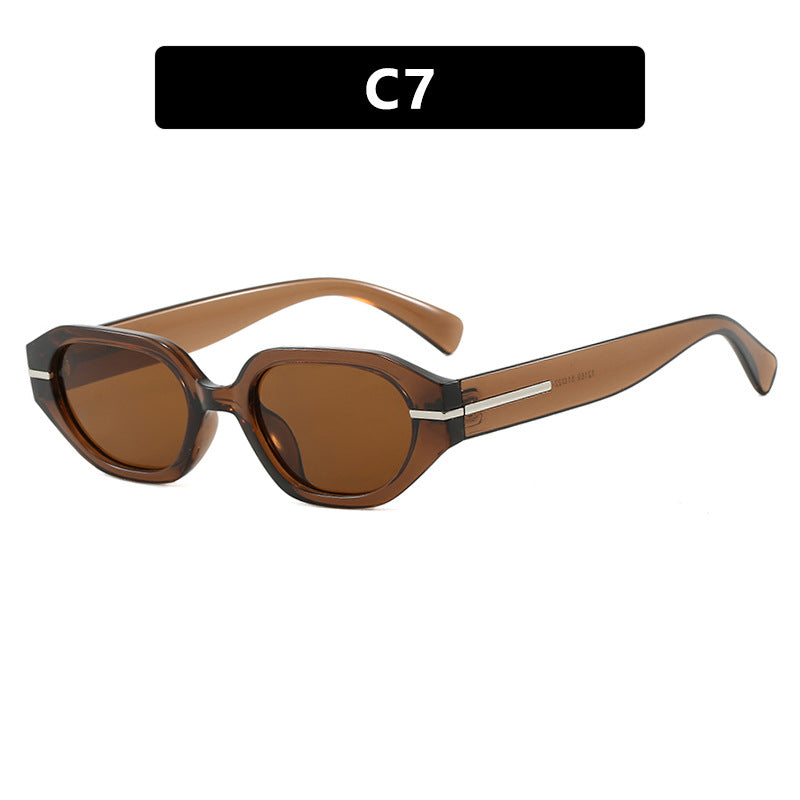 Women's stylish geometric sunglasses with mirrored lenses and unique frame Stornfield