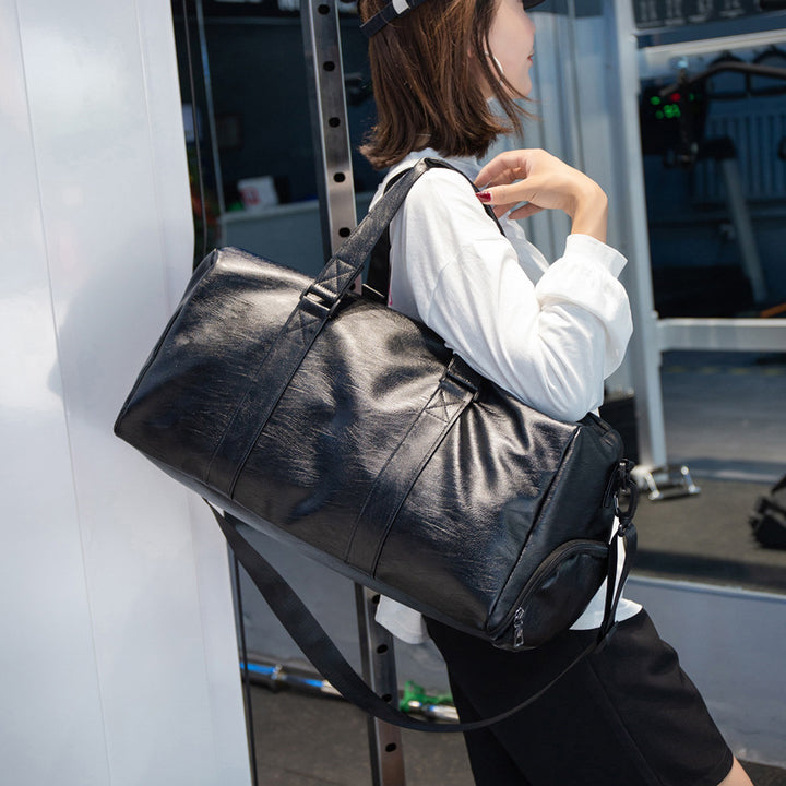 Premium Leather Travel Duffle Bag Stornfield