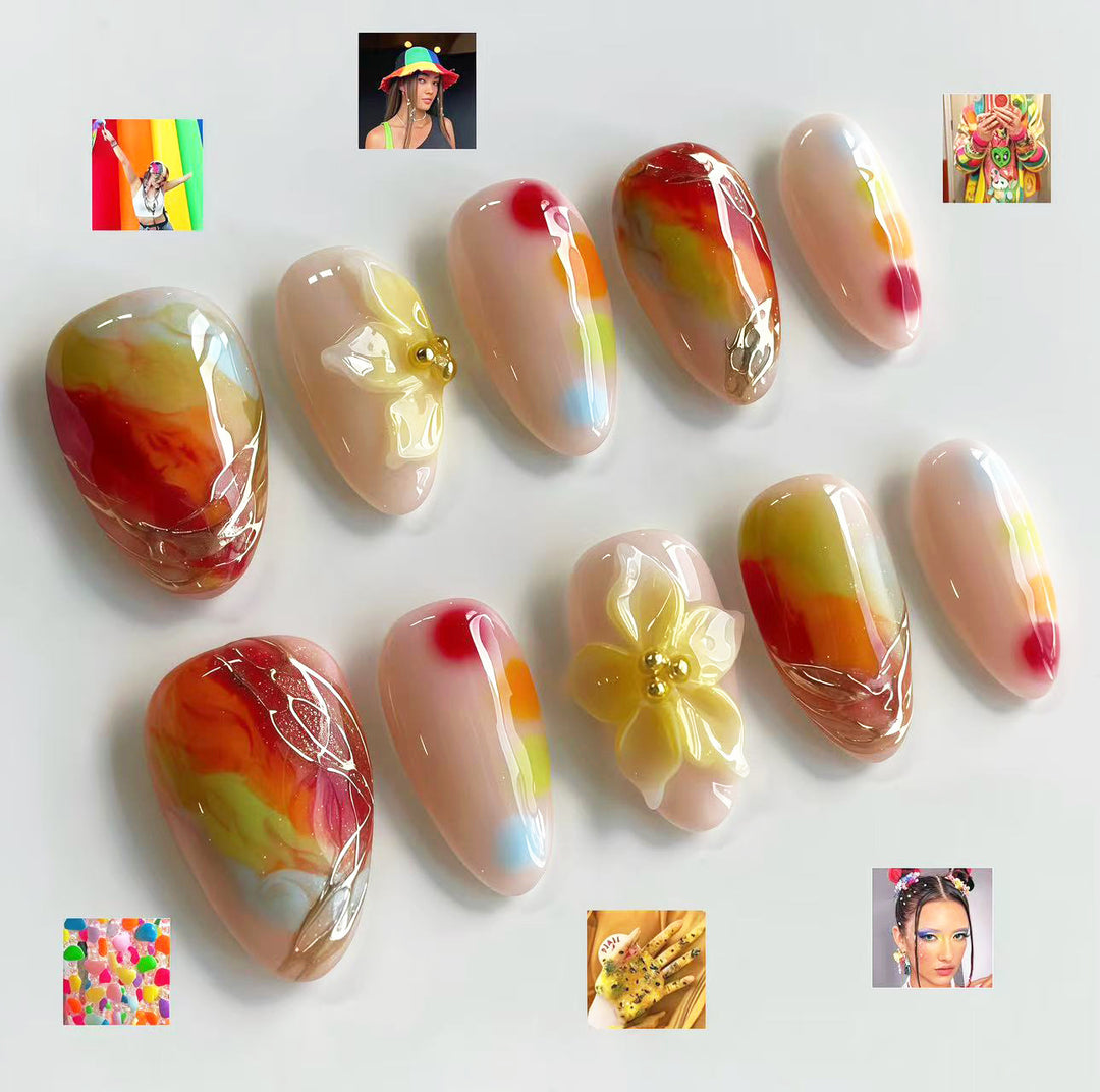 Decorative Press-On Nail Art Set 1790746272