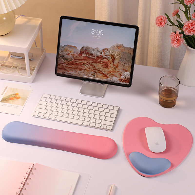 Heart-Shaped Mouse Pad with Wrist Support