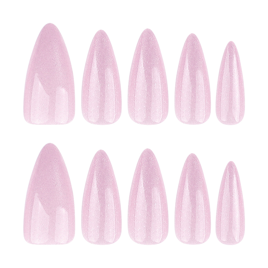 Artful Stiletto Nails with Shimmering Glitter Stornfield