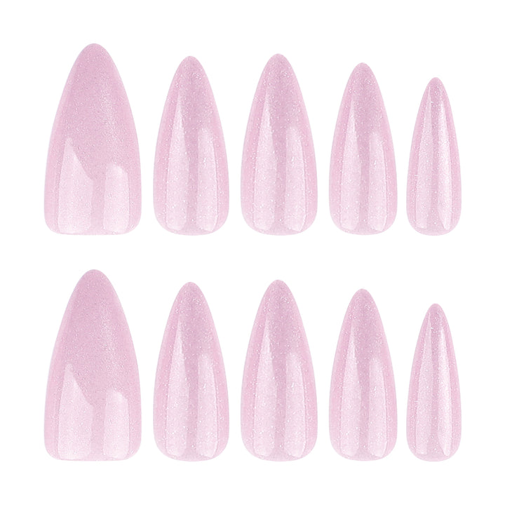 Artful Stiletto Nails with Shimmering Glitter Stornfield