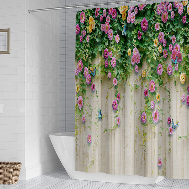 Rustic Garden-Themed Shower Curtain Stornfield