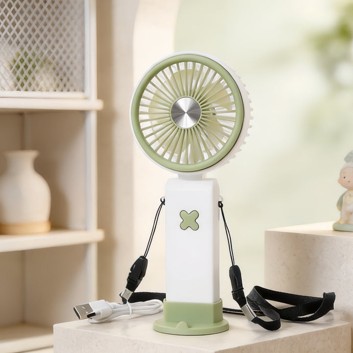 Ladies Portable Hand Fan with USB Connection and Flexible Carrying System Stornfield
