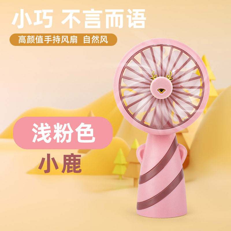 Women's Portable Handheld Fan with Ergonomic Grip and Cute Animal Design Stornfield